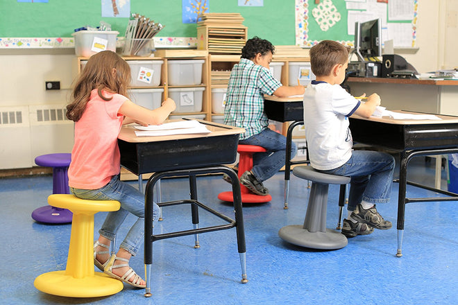 Kore Patented WOBBLE Chair | Now Antimicrobial Protection | Stem Flexible Seating | Made in the USA - Active Sitting Kids - Various Sizes & Colors - LakiKid