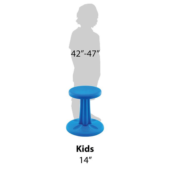 Kore Patented WOBBLE Chair | Now Antimicrobial Protection | Stem Flexible Seating | Made in the USA - Active Sitting Kids - Various Sizes & Colors - LakiKid