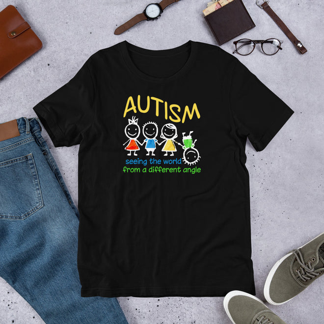 Autism Dad T Shirts | Seeing The World At A Different Angle - LakiKid