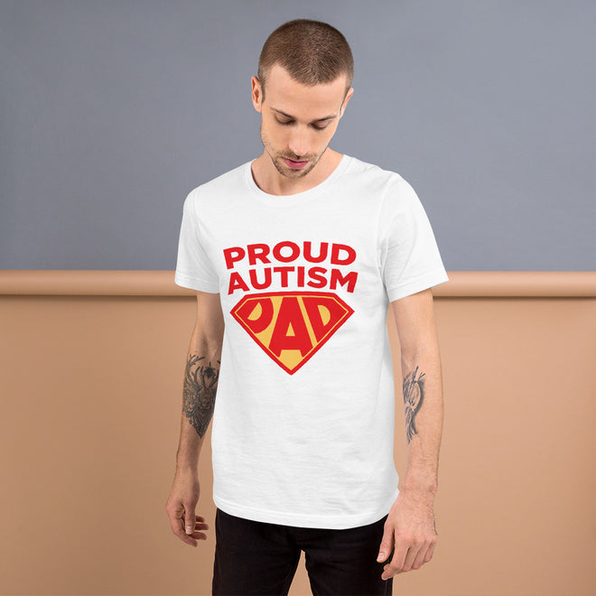 Autism Dad T Shirts | Proud Autism Dad Superhero Shield - LakiKid