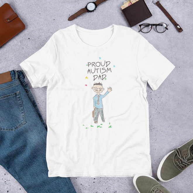 Autism Dad T Shirts | Proud Autism Dad Autism Awareness T-Shirt - LakiKid