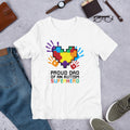 Autism Dad T Shirts | Proud Dad Of An Autism Superhero Puzzle Piece T-Shirt - LakiKid