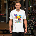Autism Dad T Shirts | Proud Dad Of An Autism Superhero Puzzle Piece T-Shirt - LakiKid