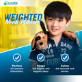 Weighted Neck Pillow for Kids: Perfect Travel Companion for long plane and car rides with Extra Sensory Input. Help Anxiety in Kid - 3 lbs by LakiKid - LakiKid