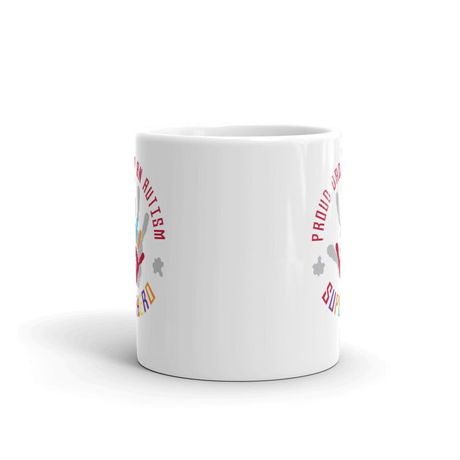Autism Awareness Merchandise | Proud Dad Of An Autism Superhero Hand Print Mugs - LakiKid