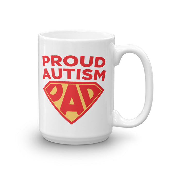 Autism Awareness Merchandise | Proud Autism Dad Superhero Shield Mugs - LakiKid