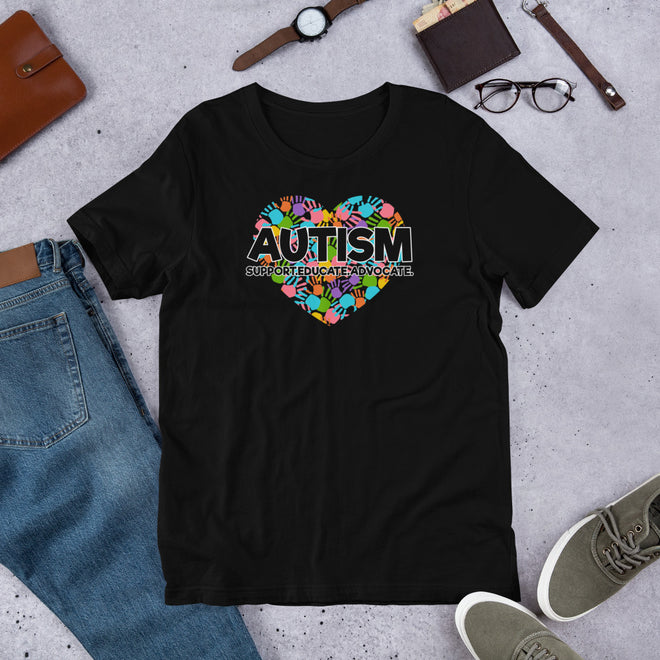 Autism Dad T Shirts | Support Educate Advocate - LakiKid