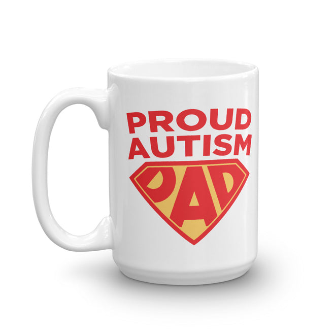 Autism Awareness Merchandise | Proud Autism Dad Superhero Shield Mugs - LakiKid