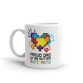 Autism Awareness Merchandise | Proud Dad Of An Autism Superhero Puzzle Piece Mugs - LakiKid